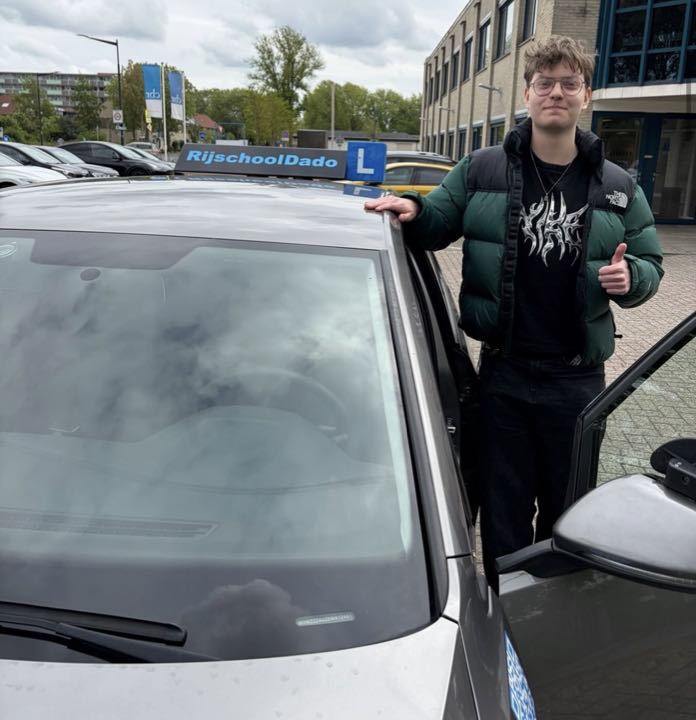 Thomas, geslaagd bij Rijschool Dado in mei 2026